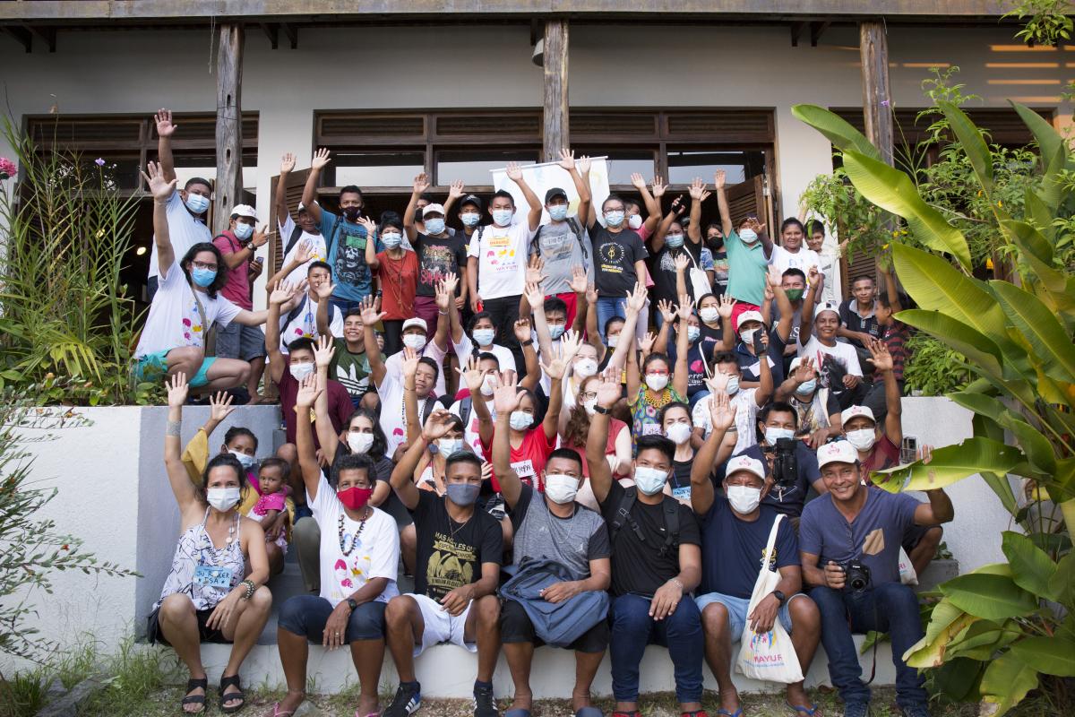 Comunicadores indígenas e convidados da IV Oficina de Formação em Comunicação da Rede Wayuri|Diana Gandara/ISA