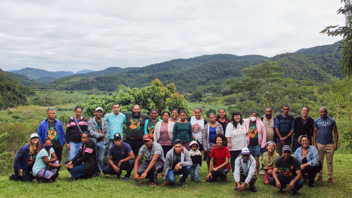 Quilombolas e parceiras durante Encontro Anual da Rede de Sementes do Vale do Ribeira