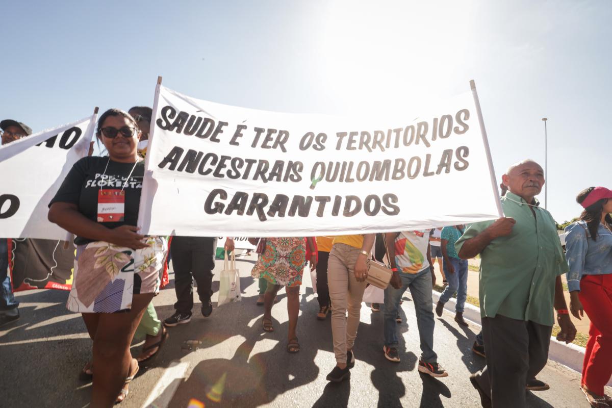 Marcha durante Aquilombar 2024 |Webert da Cruz/ ISA/ Conaq