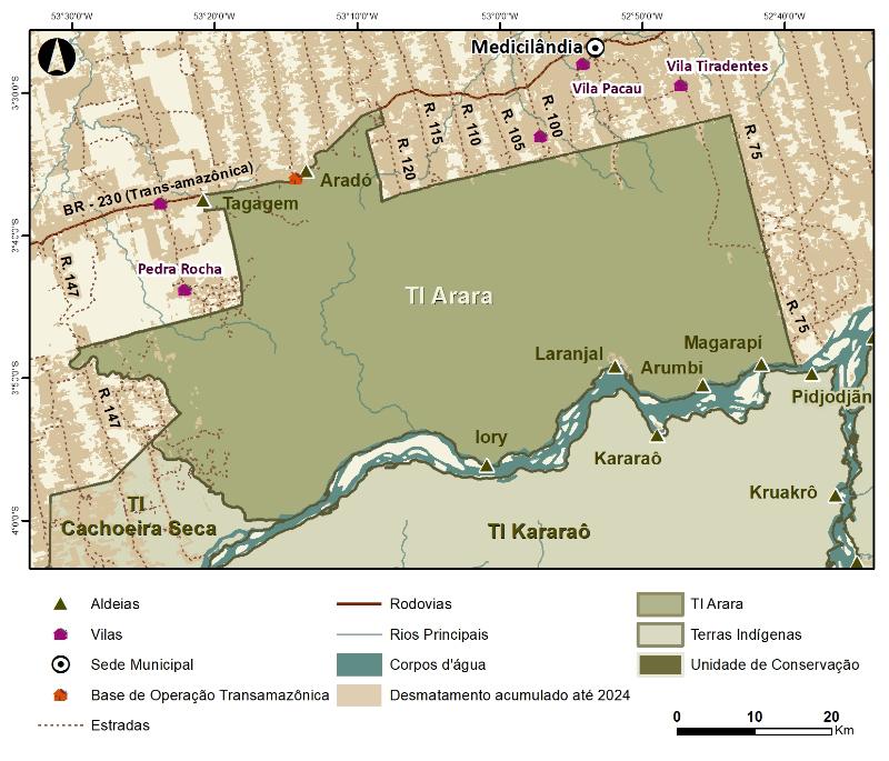 mapa da TI Arara