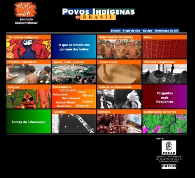 Print do site Povos Indígenas no Brasil