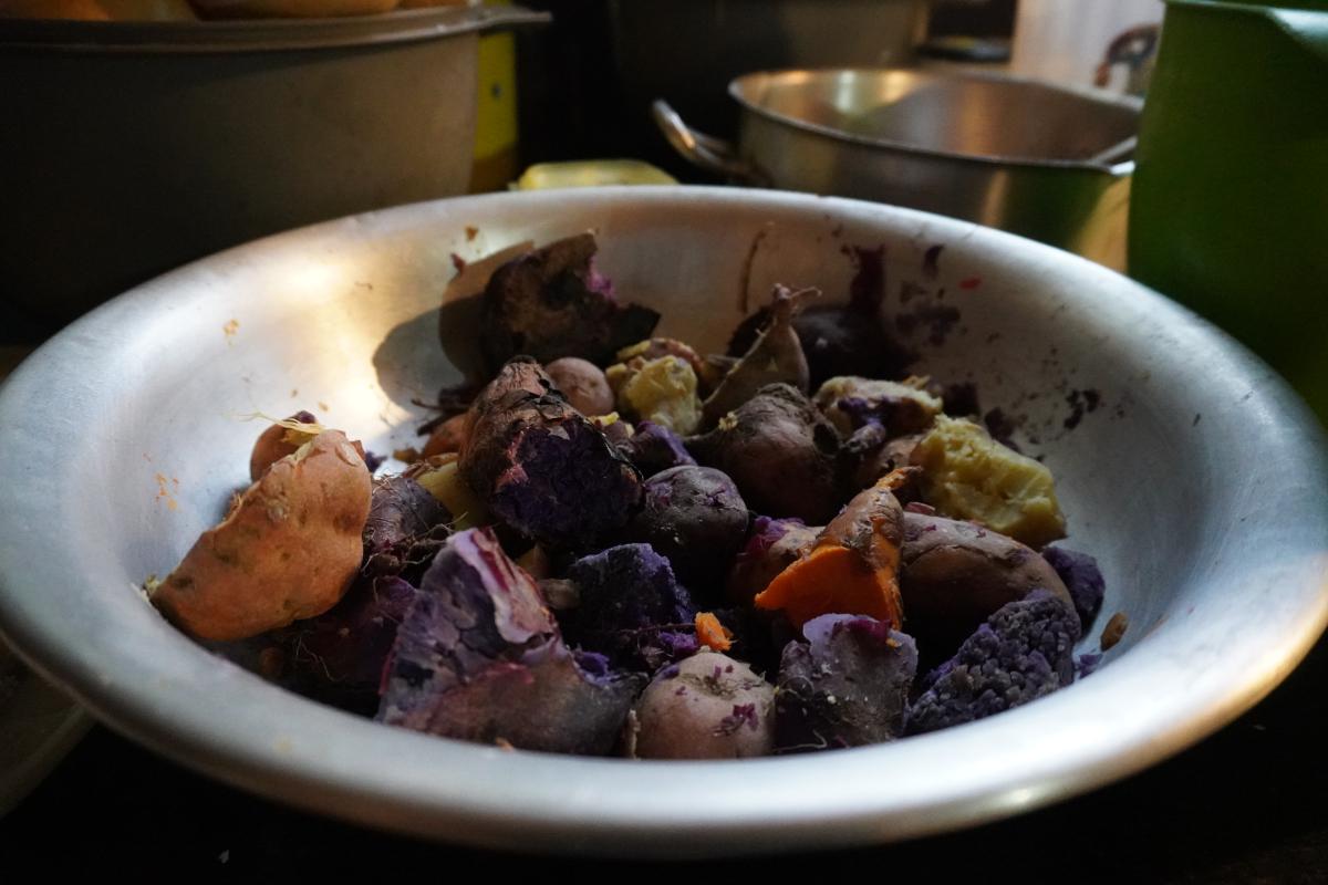 Batatas coloridas Guarani